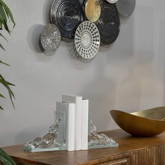 NEW! CRYSTAL DIAMOND BOOKENDS. - Picture 3 of 3